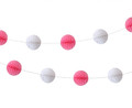 Garland Decoration Balls Baby Girl 250cm, light pink