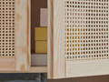 IVAR Shelving unit with doors, pine, 134x30x179 cm