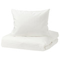 NATTJASMIN Quilt cover and 2 pillowcases, white, 200x200 cm/50x60 cm