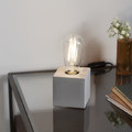GoodHome Table Lamp Qausuit Beto E27, square