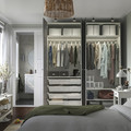 PAX / GULLABERG Wardrobe combination, white/grey, 200x60x236 cm