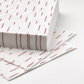 SNÖKRABBA Paper napkin, patterned bright red/white, 33x33 cm