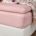 ULLVIDE Fitted sheet with an elastic band for the mat, light pink, 160x200 cm