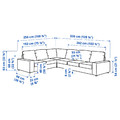 VIMLE Corner sofa, 5-seat, with wide armrests/Gunnared medium grey