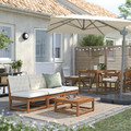 SVALÖN Parasol canopy, light grey-beige, 300x200 cm