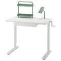 RELATERA Desk combination sit/stand, white/light grey-green, 90x60 cm