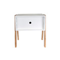 Nightstand Bedside Table Crane, white