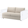 VIMLE Cover for 2-seat sofa-bed section, Gunnared beige