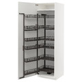 METOD High cabinet with pull-out larder, white/Ringhult white, 60x60x200 cm