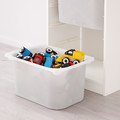 TROFAST Storage combination with boxes, white, white turquoise, 46x30x94 cm