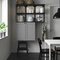 ENHET Wall storage combination, anthracite, grey frame, 120x30x150 cm