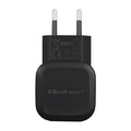 Qoltec 12W Wall Charger EU Plug | 5V | 2.4A | USB + USB cable Type C