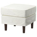 ROCKSJÖN Armchair with footstool, Blekinge white