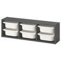 TROFAST Wall storage, grey/white, 99x21x30 cm