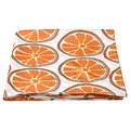 TORVFLY Tablecloth, patterned/off-white orange, 145x240 cm