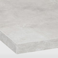 EKBACKEN Worktop, light grey concrete effect, laminate, 246x2.8 cm