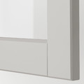 METOD / MAXIMERA wall cab w 2 glass doors/2 drawers, white/Lerhyttan light grey, 80x100 cm