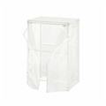 JOSTEIN Shelving unit with cover, in/outdoor wire/transparent white, 61x41x90 cm