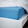 VÅRVIAL Fitted sheet, blue, 140x200 cm