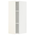 METOD Wall cabinet with shelves, white/Vallstena white, 30x80 cm