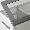 JÄTTEBJÖRN Box with lid, white/grey, 81x45x44 cm