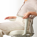 JÄRVFJÄLLET Office chair with armrests, Grann white
