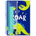 School Set Roar - Notepad, Ruler, Pencil, Eraser, Sharpener