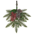 VINTERFINT Artificial bouquet, in/outdoor/pine cone , 35 cm