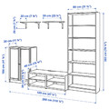 BILLY / BESTÅ TV storage combination, white, 280x40x202 cm