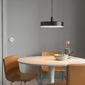 NYMÅNE LED pendant lamp, wireless dimmable white spectrum/anthracite, 38 cm