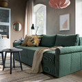 DÅNHULT 3-seat sofa-bed, Kelinge grey-turquoise