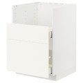 METOD / MAXIMERA Bc f BREDSJÖN sink/2 fronts/2 drws, white/Vallstena white, 60x60 cm