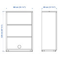 GALANT Shelf unit, black stained ash veneer, 80x120 cm