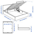 MALM Bed frame with storage box, white stained oak effect, 160x200 cm