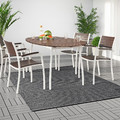 MORUM Rug flatwoven, in/outdoor, dark grey, 160x230 cm