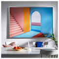 BJÖRKSTA Picture with frame, doorway/aluminium-colour, 140x100 cm