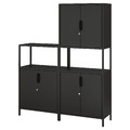 TROTTEN Cabinet combination, anthracite, 140x173 cm