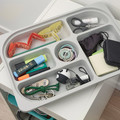 TROFAST Storage tray with compartments, grey, 42x30x5 cm