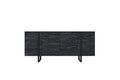 Four-Door Cabinet Verica 200cm, charcoal/black legs