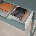 ALEX Desk, grey-turquoise, 132x58 cm