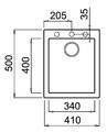 Teka Inset Tegranite Sink Forsquare 34.40 TG, beige