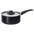 HEMLAGAD Saucepan with lid, non-stick coating black, 2 l