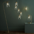 GoodHome Table Lamp Thestias E27, transparent/brass