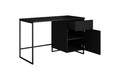 Desk with Drawer Asha 120 cm, matt black, black frame