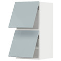 METOD Wall cabinet horizontal w 2 doors, white/Kallarp light grey-blue, 40x80 cm