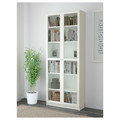 BILLY / OXBERG Bookcase, white, glass, 80x30x202 cm