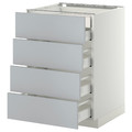 METOD / MAXIMERA Base cb 4 frnts/2 low/3 md drwrs, white/Veddinge grey, 60x60 cm