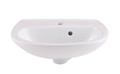 GoodHome Wall-mounted Ceramic Wash-basin Zuari 45 x 34 cm, white