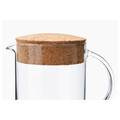 IKEA 365+ Jug with lid, clear glass, cork, 1.5 l