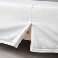 LYNGÖR Slatted mattress base with legs, white, Standard Double